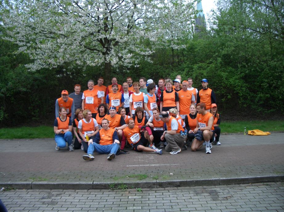 Raketen vor dem Karstadt Ruhrmarathon